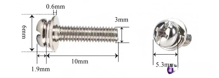 M3x8mm / M3x10mm Antminer aluminum plate fixing screws (pack of 5)