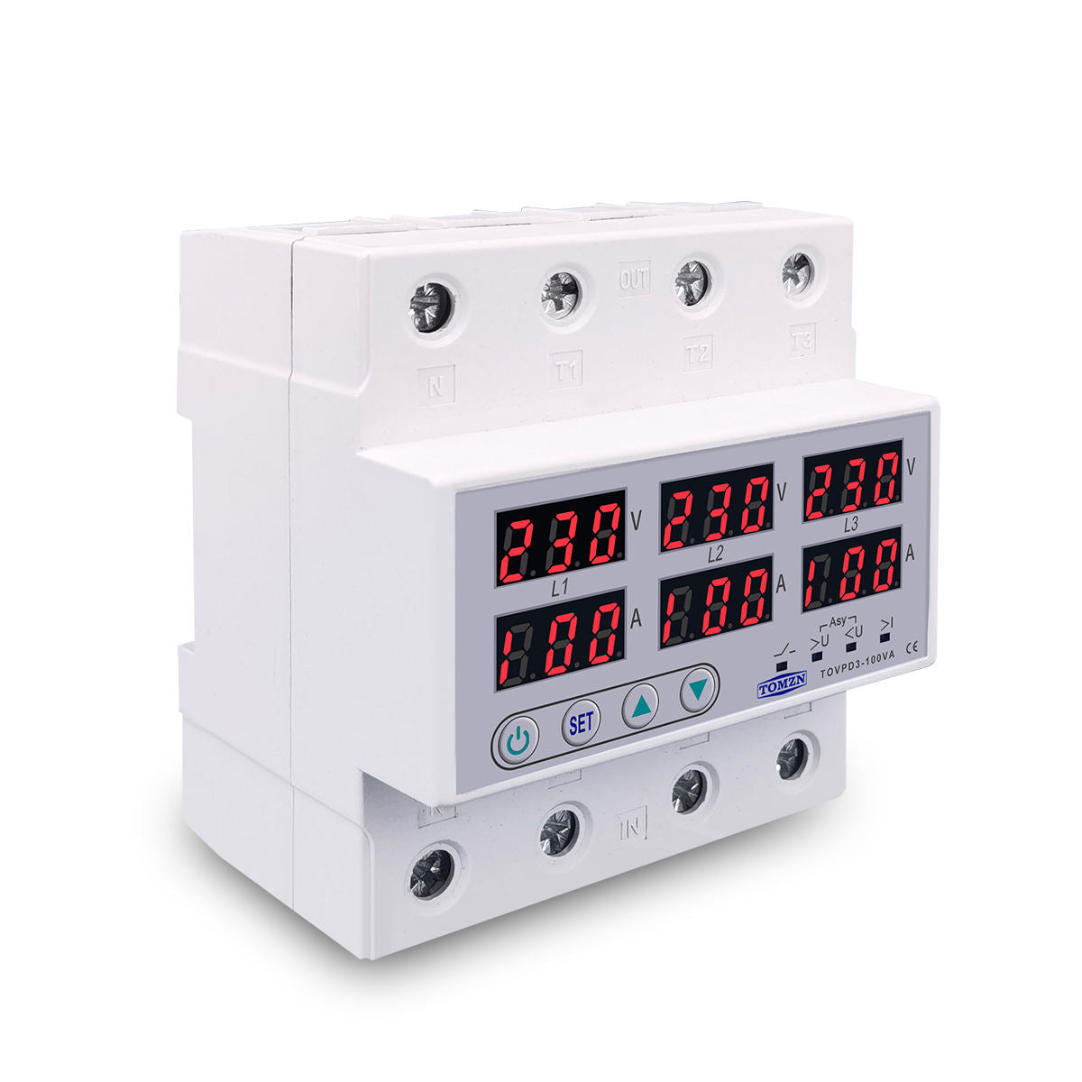 AmiciSmart Three-Phase Voltage Protector for ASIC Miners (220V / 440V, 63A)
