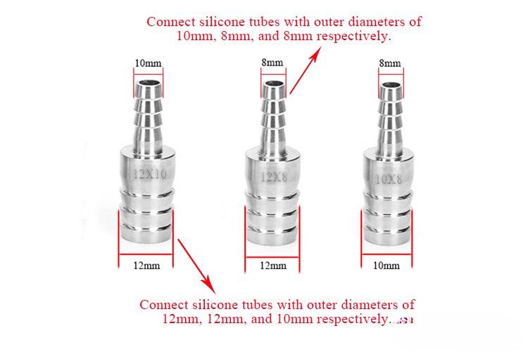 ASIC miner water cooling tube connector Pagoda conversion connector 12x10 , 12x8, 10x8