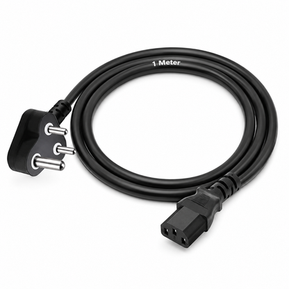 FEDUS 10A C13 to Indian Plug IEC Power Cable (PC / PSU / Server Use)