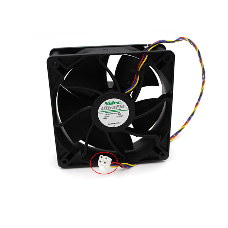 Antminer Cooling Fan Nidec – 12V 2.61A, 6000 RPM, 120mm (Square Pin)