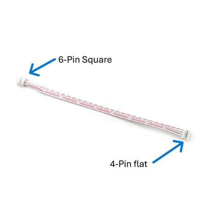 Antminer 6-Pin to 4-Pin Voltage Regulation Cable – Control Board (Square 6-Pin) to PSU (Flat 4-Pin) Power Cable for ASIC Miners