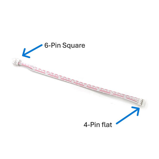 Antminer 6-Pin to 4-Pin Voltage Regulation Cable – Control Board (Square 6-Pin) to PSU (Flat 4-Pin) Power Cable for ASIC Miners