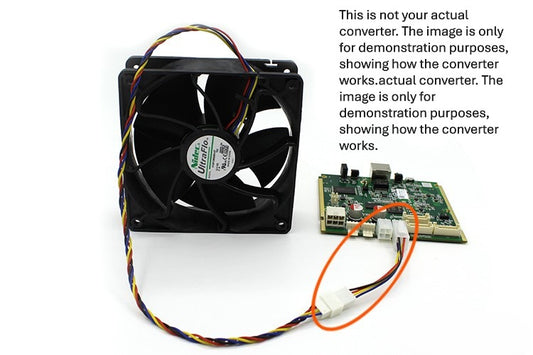 Square 4pin to Linear 4pin Antminer fan adapter cable (pack of 2)