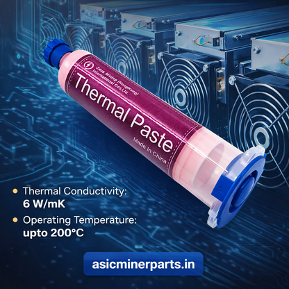 6W/mK Thermal Paste for ASIC Miner Hashboard & CPU | High Conductivity Silicone Grease
