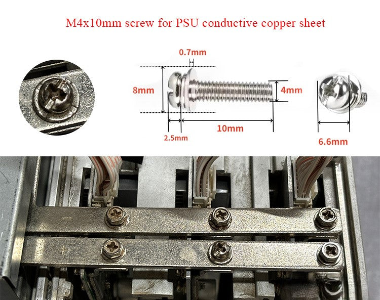 M4x10mm  PSU copper strip screws (PACK OF 6)