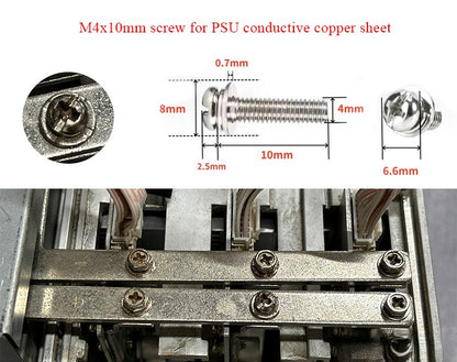 M4x10mm  PSU copper strip screws (PACK OF 6)