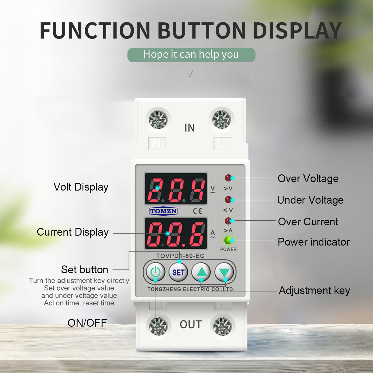 TOMZN Heavy Duty Smart Voltage Protection Relay 63A, 80A for ASIC Miner, Home & Industrial Applications
