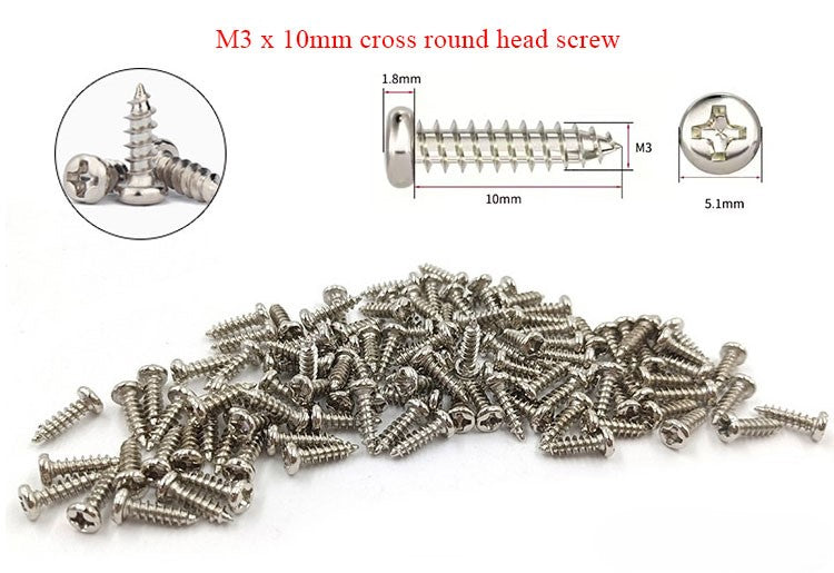M3×10mm round head screws for antminer (pack of 10)