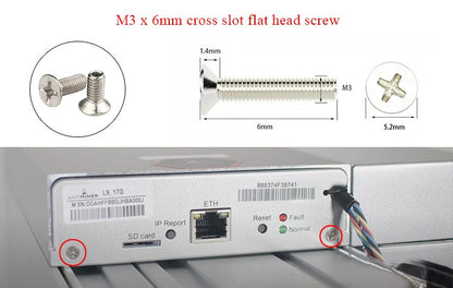 M3×6mm flat head screws for antminer cover plate (pack of 10)
