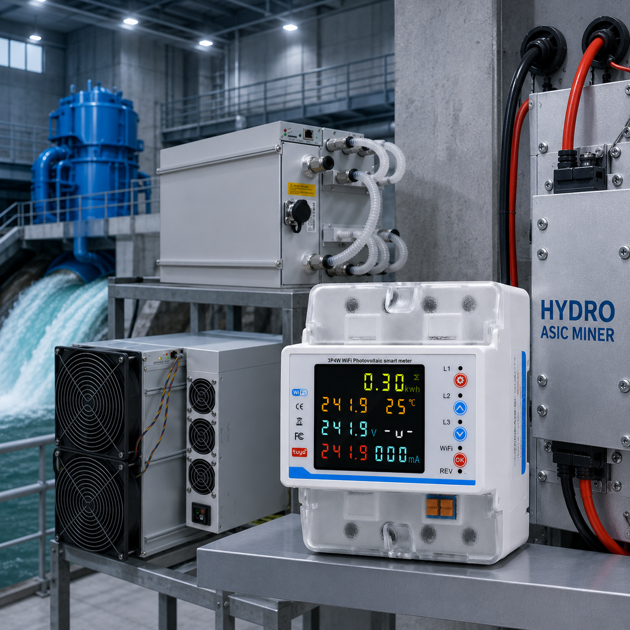3 Phase 100A WiFi Smart Voltage Protector Relay with Remote ON/OFF, Over Under Voltage, Phase Failure Protection
