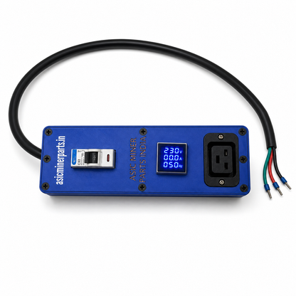 C19 PDU for ASIC Miner Rigs - Voltage/Amp Display & High Quality 20A MCB